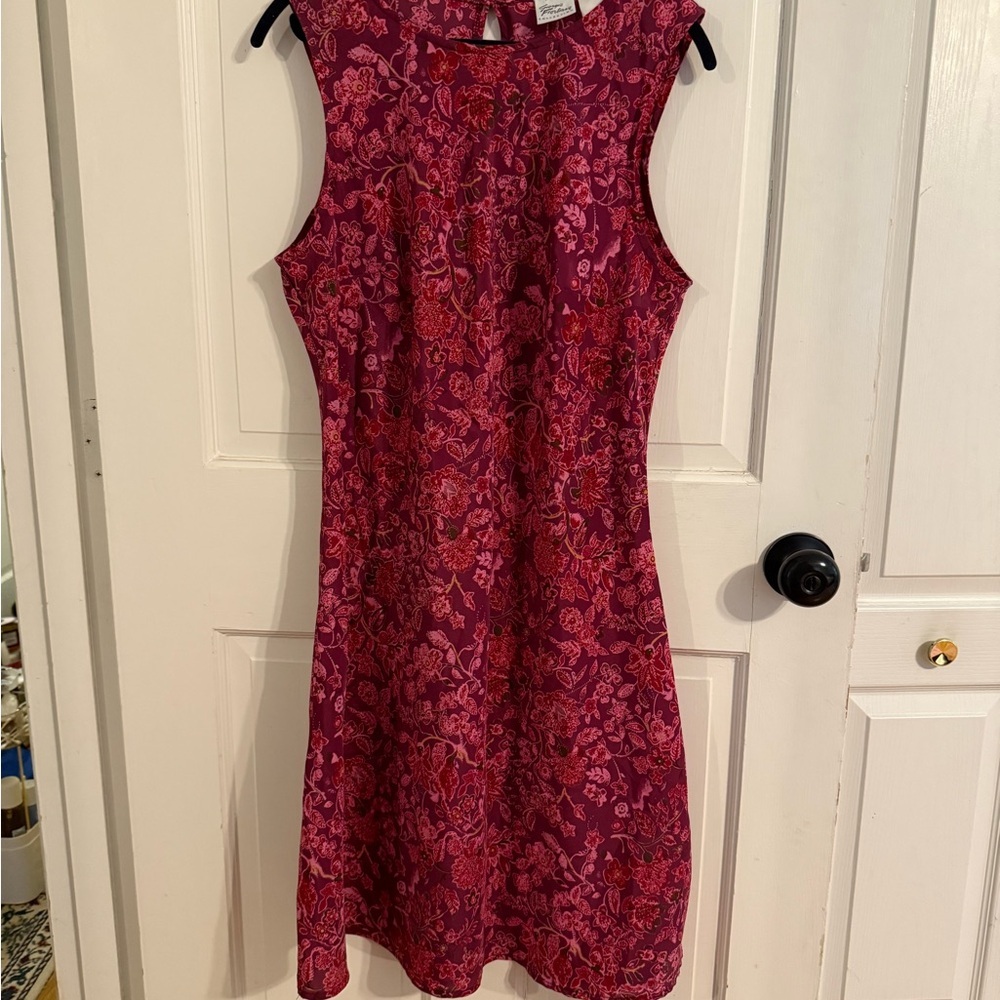 Vintage 90s Burgundy Floral Midi Dress Romantic Cottagecore